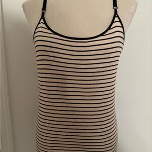 Valerie Stevens Black and Cream Striped Camisole